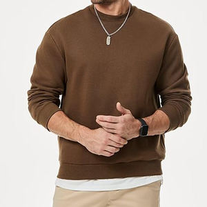 เสื้อสเวตเชิ้ตผู้ชาย คอกลม แบบสวม ไม่มีลาย สกรีนโลโก้ได้ 男女兼用 - Product Image 1