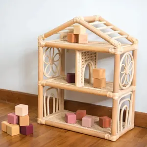 Neue Ankunft tragbare Puppen und Spielzeug Rattan Playhouse Hochwertige Weidenkorb für Home Organizing Großhandel Lieferanten