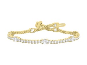 Pulsera de diseñador con diamantes de corte ovalado mixto de 4.00 ct, color F-G, cultivados en laboratorio, en platino, para regalo de aniversario nupcial. - Product Image 3