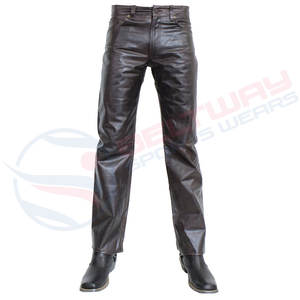 Pantalon en cuir pour homme en gros pantalon en cuir pantalon en cuir respirant meilleure vente 2024 pantalon en cuir à bas prix pour homme - Product Image 1