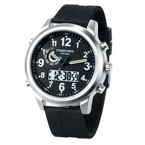 PINDOWS 644 Relojes Hombre 방수 발광 Led 디스플레이 카운트 다운 스톱워치 비즈니스 남성 디지털 시계