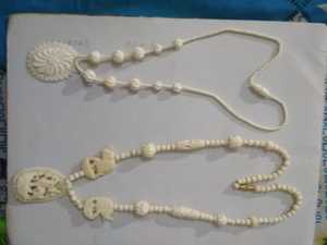 Custom Made Bone Bead Hand Carved Necklaces with Pearl for Fashion Jewelry Designers and Accessory Stores Resale - Product Image 5