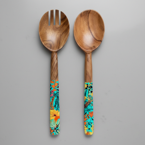 Ensemble de couverts en bois de manguier, cuillère, fourchette, finition émaillée, écologique, ustensiles de table, maison, restaurant, fêtes, fabricant en gros - Product Image 5