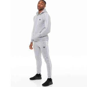 <b>Tracksuit</b> Custom Men's <b>Tracksuit</b> Slim Fit High Quality fabric Fleece pullover Suit Sets Men <b>plain</b> <b>Tracksuit</b> Wholesale Gym wear - Product Image 1