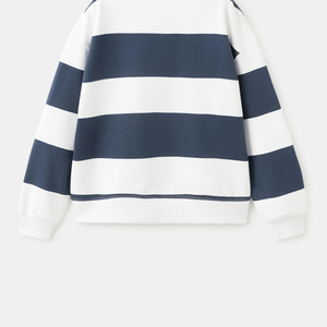 เสื้อสเวตเชิ้ตผ้าฝ้ายผสมลายทาง สำหรับผู้ซื้อขายส่ง คอกลม แขนยาว / เสื้อสเวตเชิ้ตเด็กผู้ชายราคาถูก สไตล์ลำลอง - Product Image 6