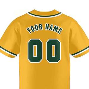 Maillot de Baseball Sublimation personnalisé en gros bouton complet respirant 100% polyester maillots de Logo personnalisé - Product Image 6