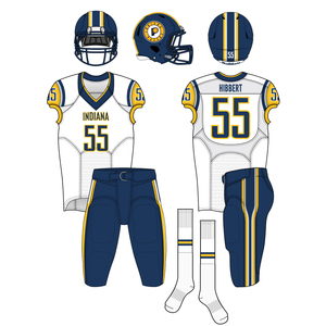 Ensemble uniforme de football américain Pacers pour homme – Maillot sans manches, pantalon, casque, sergé, anti-humidité, style ajusté, sublimation - Product Image 4