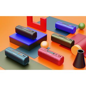 Suono forte rosso portatile per altoparlante con Radio FM Display LCD Cina origine universale compatibilità per la maggior parte dei telefoni cellulari - Product Image 4