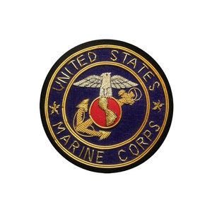 2026 Hot Sale Custom Requirement Logo 100% Bullion Wire Handmade Embroidered Patches Badges <b>Sew</b>-On Fabric - Product Image 5
