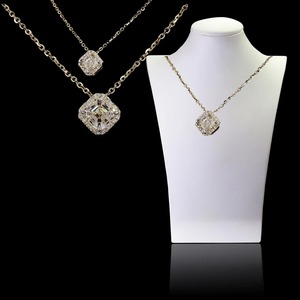 Collier de diamants cultivés en laboratoire de forme mixte de 1.51 ct pendentif léger en or jaune 14 carats bijoux idéaux pour l'élégance quotidienne - Product Image 4