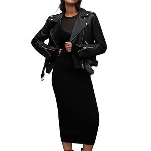 Chaqueta de cuero para mujer más vendida, ropa de fábrica con logotipo personalizado, chaqueta de cuero para mujer, piel auténtica de oveja para mujer - Product Image 4