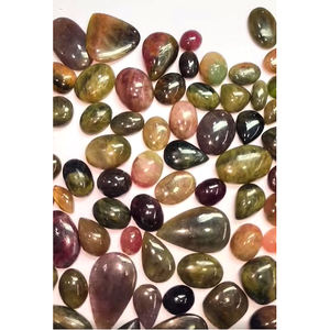 80ชิ้นของทัวร์มาลีนธรรมชาติ11มม. ถึง30มม. รูปไข่ลูกแพร์ Cabochon 1169 CTS Lot ลดทัวร์มาลีนปล่อยพลอย CAB เรา $161 - Product Image 1