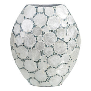 Essential Manufacturing Mother of Pearl Inlay Desktop Vases MOP <b>Mosaic</b> Capiz Shell Inlay Flowers Vase for Home Decoration - Product Image 2