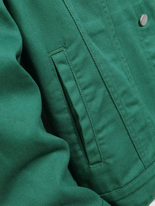 Vestes en jean pour hommes OEM 100% coton, délavées à l'acide, effet usé, personnalisation complète, style sport, col montant, à capuche, respirantes, coupe-vent - Product Image 5