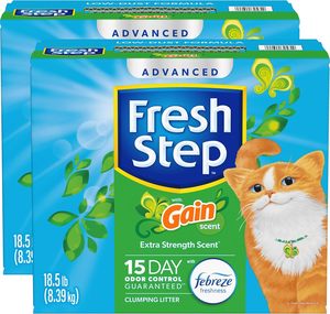 Litière agglomérante avancée Fresh Step avec fraîcheur Febreze avec parfum de gain, combat les odeurs au contact, 37 lb (2x18.5 lb. Boîte) - Product Image 6