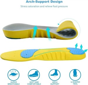 Thoáng khí Polyurethane Gel Giày chèn thoải mái thể thao lót với bộ nhớ bọt cho hấp thụ sốc Pain Relief Chân giường - Product Image 2