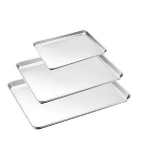 Bandeja para Hornear de Acero Inoxidable con Logotipo Personalizado, Hornea con Estilo con Nuestra Bandeja para Hornear de Acero Inoxidable Duradera, Bandeja para Cocinar de Acero - Product Image 1