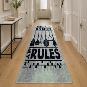 Tapis RUGS DEPOT LXDP-0779, vente en gros, gris anthracite, patchwork vintage, imprimé numérique, lavable en machine, tapis en chenille, antidérapant - Product Image 5