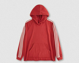 Nueva Sudadera con Capucha de Invierno, Gruesa y Pesada, 440G, 100% Algodón, con Diseño de Rayas en las Mangas Raglán, Logotipo Personalizado, Estilo Deportivo - Product Image 2