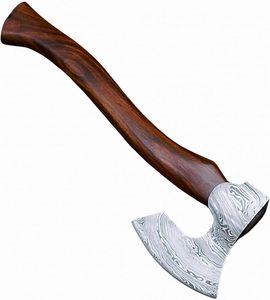 Hachas Vikingas de Acero de Damasco de Grado Industrial PRESTIGE BLADES, Personalizadas al por Mayor, de Alta Calidad, Servicio OEM/ODM, con Mango de Madera - Product Image 5