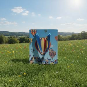 Sac cadeau de luxe léger en papier écologique haut de gamme avec logo personnalisé, poignée robuste, compatible micro-ondes, emballage recyclable, décoration - Product Image 5