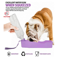 Nhi Binh Plastic OEM/ODM 2025 Distributeur d'eau portable pliable durable pour voyage, gamelles et mangeoires personnalisées pour animaux de compagnie