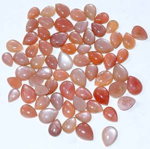 พลอยอัญมณีทรงหลังเบี้ยแบบซันสโตนอัญมณีควอตซ์ที่สวยงามสำหรับทำเครื่องประดับอัญมณีหลวมสวยงามและเป็นธรรมชาติ - Product Image 1