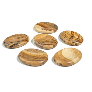 ฮวงจุ้ยและนางฟ้าคริสตัลขัดเงารูปหัวแม่มือหินพลอยพลอยบำบัดกึ่งมีค่าสำหรับปาล์มกังวล - Product Image 1