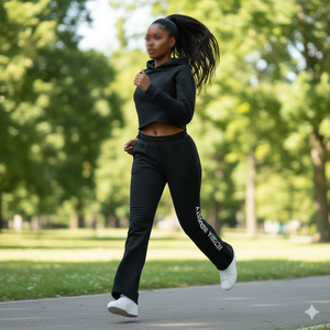 Ensemble Victoria Industry : sweat à capuche oversize et pantalon de survêtement évasé en molleton de coton brodé - Product Image 5