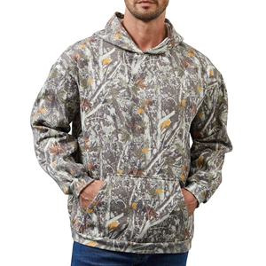 Sudadera con Capucha de Forro Polar para Hombre, Corte Holgado, Estampado Personalizado, Textura de Jungla, Invierno, Ecológica, Secado Rápido, Corte Cuadrado, 2026 - Product Image 1