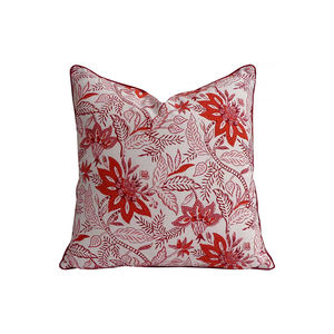 Best Selling Products <b>Round</b> <b>Cushion</b> Crafted With Care Hand Block Printed Cotton Piping <b>Cushion</b> Cover Pillow Cover - Product Image 3