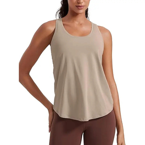 Débardeur pour femme en jersey de coton Pima respirant, écologique et à séchage rapide, avec logo personnalisé, basique, dos nageur, sans manches, pour l'été - Product Image 4
