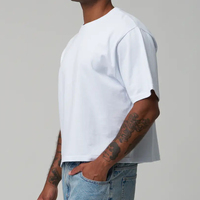 Créez votre propre t-shirt ample et court pour homme, 100% coton, haute qualité, écologique, séchage rapide