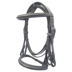 บังเหียนหนังบุนวมนุ่มปรับได้,สำหรับม้าที่มีหัวเข็มขัดหนังนิ่มสำหรับสายรัดและรองจมูก - Product Image 3