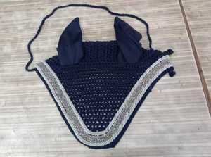 หมวกถักหูม้าแบบมีสไตล์ทำด้วยมือพร้อมการตกแต่งแวววาวม่านบินอุปกรณ์เสริมการขับขี่ที่สะดวกสบายเหมาะสำหรับการฝึก - Product Image 2