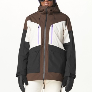 Chaqueta CON AISLAMIENTO impermeable OEM Ropa de esquí de nieve para mujer Capucha a prueba de viento Trajes de esquí de snowboard térmicos de talla grande para hombres Diseño de panel - Product Image 3
