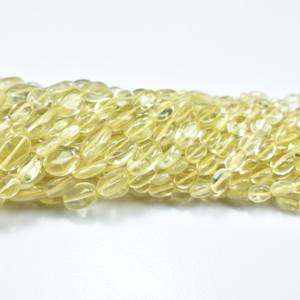 ลูกปัดควอตซ์เลมอนธรรมชาติทรงรีเรียบ ขนาด 4-7 มม. ลูกปัดควอตซ์สำหรับทำเครื่องประดับ ราคาขายส่ง - Product Image 3