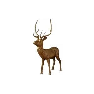 Handcrafted Modern Style <b>Reindeer</b> Sculpture Stylish Table Top Decorative Metal Aluminium with Wooden Base <b>Christmas</b> Home Decor - Product Image 6