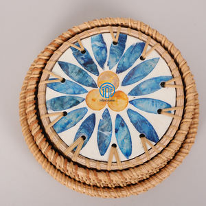 Vaisselle décorative au toucher brillant de luxe de choix chauds incrustation à la main Capiz sous-verres en nacre du Vietnam - Product Image 4