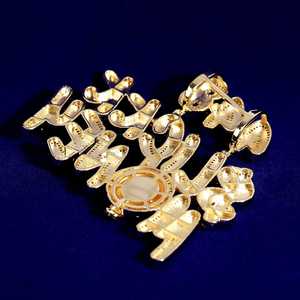 Colgante de Moissanita Personalizado con Letras, Diseño de Letra Cursiva, Color D VVS, Plata 925, Joyería Hip Hop, Micro Pavé, Charm, OEM, Venta al por Mayor - Product Image 4