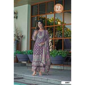 LANCEMENT DE LA NOUVELLE TENTURE FESTIVE KURTI PENT AVEC TISSU DUPATTA MOUSSELINE LOURDE DOUCE AVEC IMPRESSION NUMÉRIQUE - Product Image 1