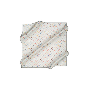 Luxury 100% Silk Long Square Scarf with Geometric Designer Pattern - Product Image 1