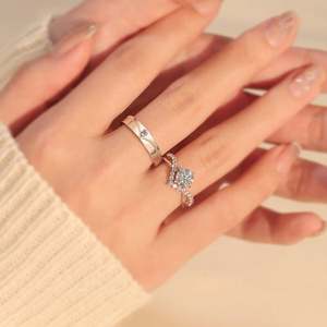 Jeulia Sterling <b>Silver</b> <b>Adjustable</b> Men's Band Rhodium Plated Anniversary <b>Ring</b> - Product Image 3