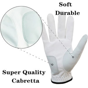 Custom Logo Sheepskin Professional Golf <b>Gloves</b> for <b>Men</b> OEM Customized Cabretta Leather <b>Men</b> Golf <b>Gloves</b> - Product Image 2