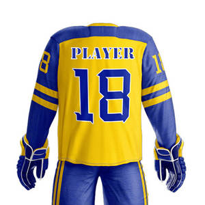 Uniforme de hockey sur glace imprimé de logo personnalisé OEM vente chaude de vêtements de sport fabriqués en usine conçus ensembles de nom d'équipe de technique de sublimation - Product Image 6