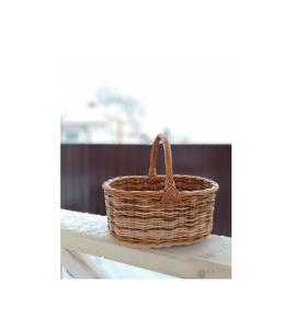 La cesta de mimbre tejida para la cubierta de la maceta agrega calidez a los interiores con tonos terrosos y una textura de inspiración natural - Product Image 2