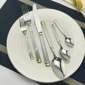 Ensemble de couverts de conception classique d'argenterie de miroir d'acier inoxydable de tendance d'industrie pour l'utilisation de restaurant à la maison - Product Image 4