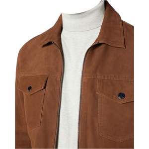 Chaquetas de cuero personalizadas de alta calidad Chaqueta de cuero de nuevo diseño Nueva chaqueta de cuero informal Boomber Hombres Diseño de logotipo personalizado - Product Image 5