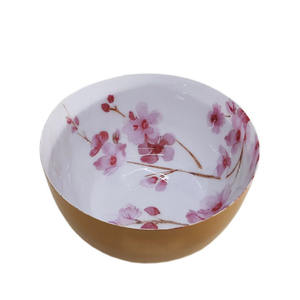 Cuenco redondo de hierro para cocina y mesa, cuenco grande con acabado esmaltado de latón y pegatina, cuenco de fruta seca y cuenco decorativo personalizado - Product Image 3