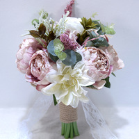 Bouquet de fleurs artificielles imperméable en tissu, bouquet éternel écologique, bouquet de mariée à tenir, bouquet de mariage